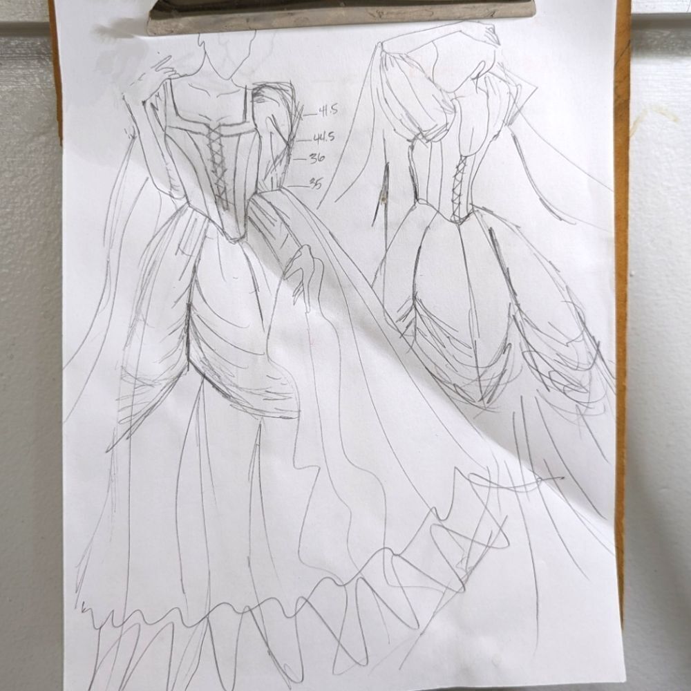 Custom Corset Wedding Gown - Picture 8 of 10